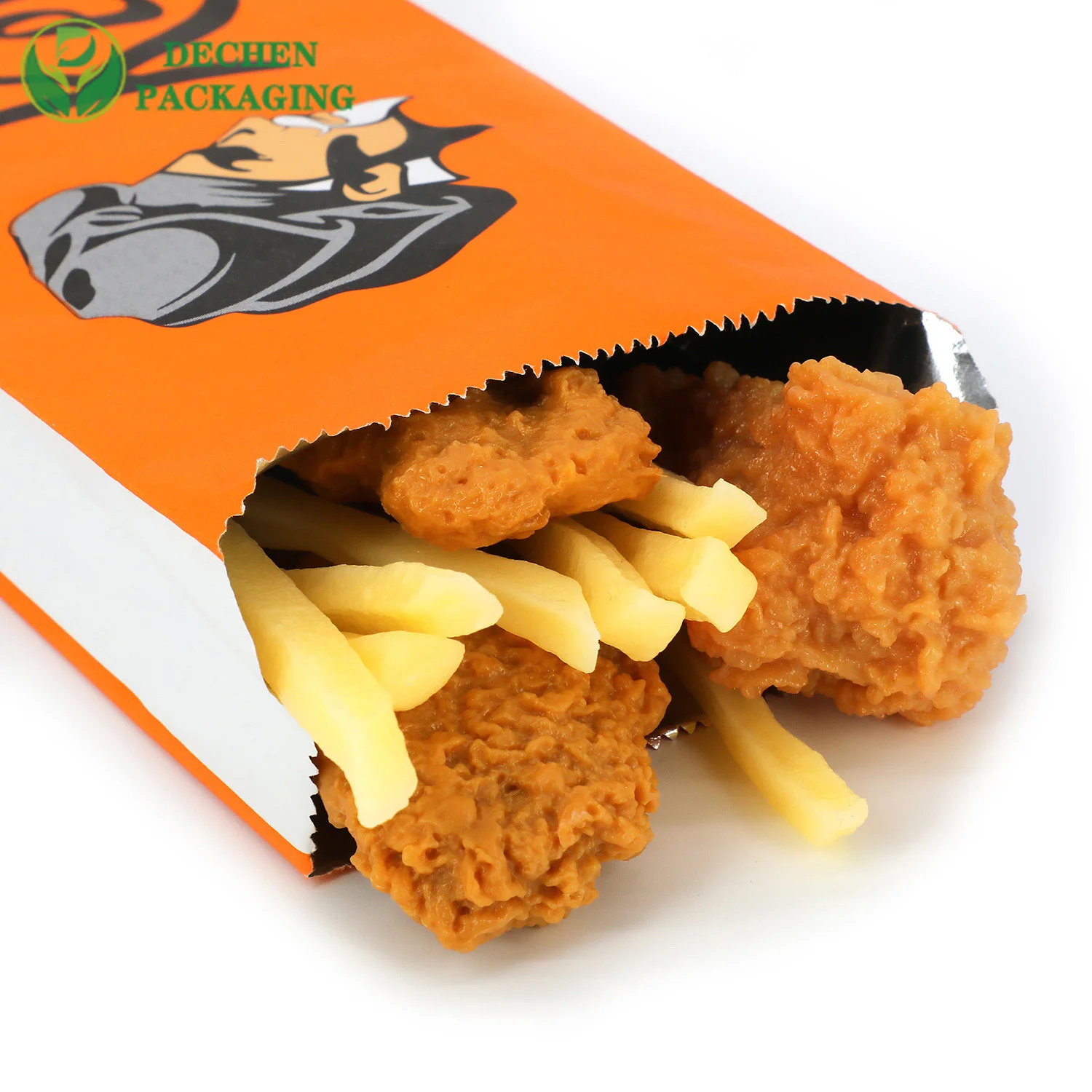 Baguette Kebab White Foil Lined Flat Paper Bags Potatoes Bag To Keep Warm
