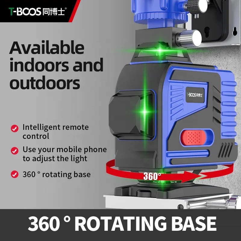 
3D 360 Degrees Automatic Self Leveling Rotary Laser Line Level 