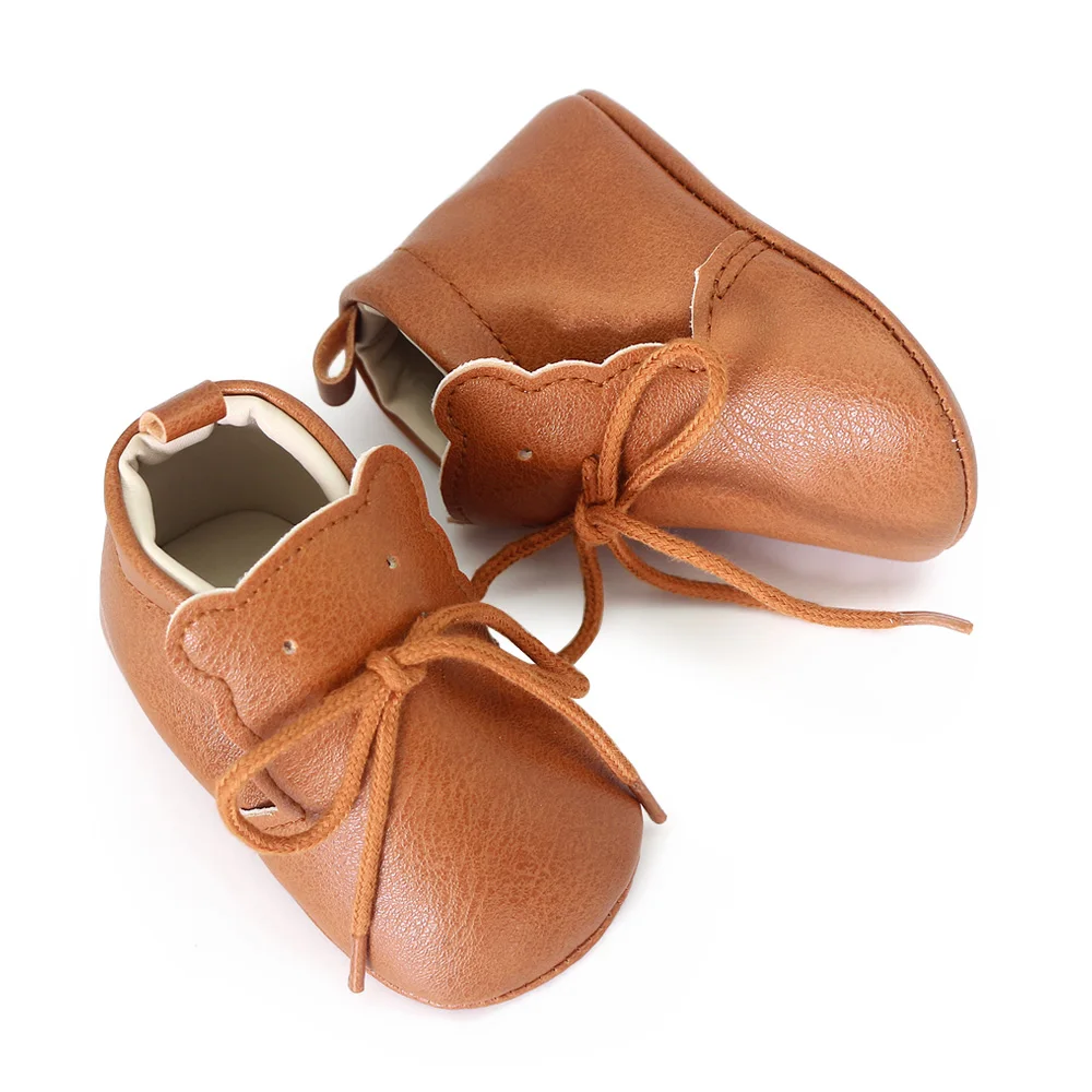 Baby Boys Girls PU Leather Light Waterproof Anti-Slip Sneakers Soft Ankle Boots Toddler Chelsea Shoes factory