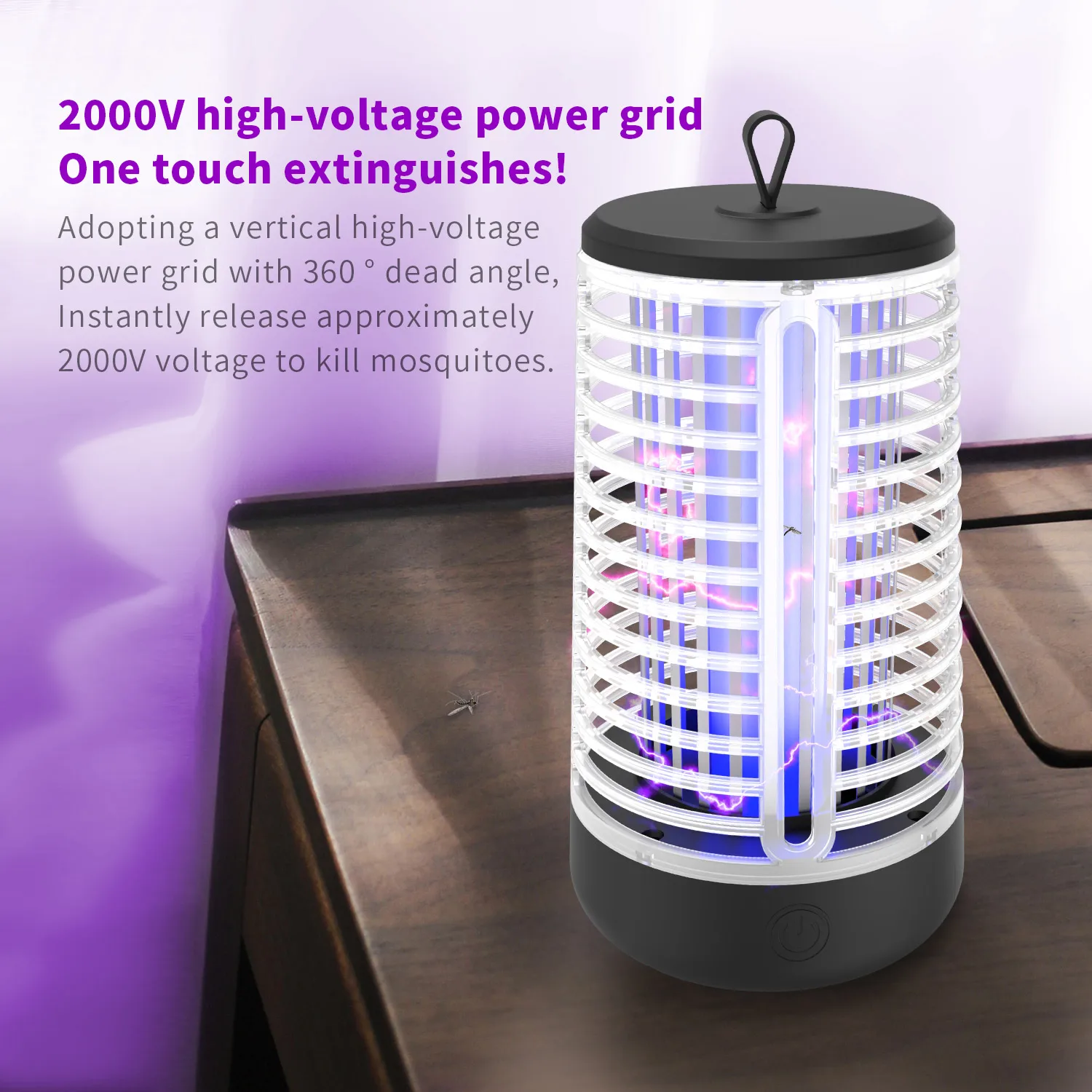 Saijzek High Effective Bug Zapper High Voltage eco friendly trap electronic electric mosquito killer lamp with uv led details