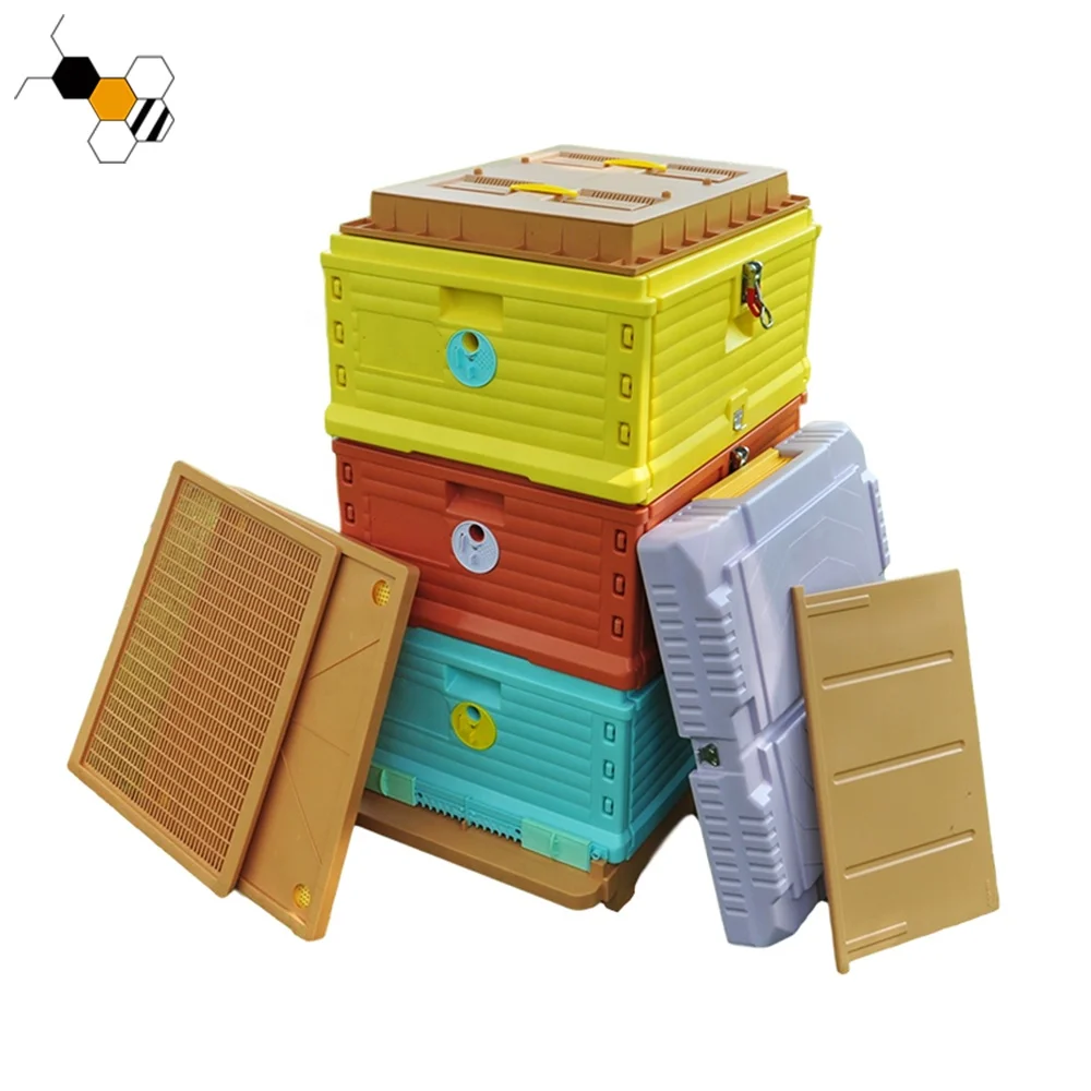High Quality Hdpe 3 Layer 10 Frame Langstroth Insulated Beehive Plastic Bee Hives Box Plastic