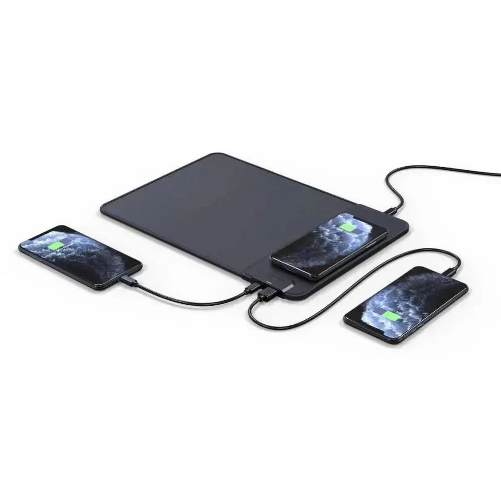 Recycle Foldable Wireless Charger Mouse Pad 2 in One 15W Foldable With 5V 2A USB C Ports for Mobile Phone Fast Charging Mousepad