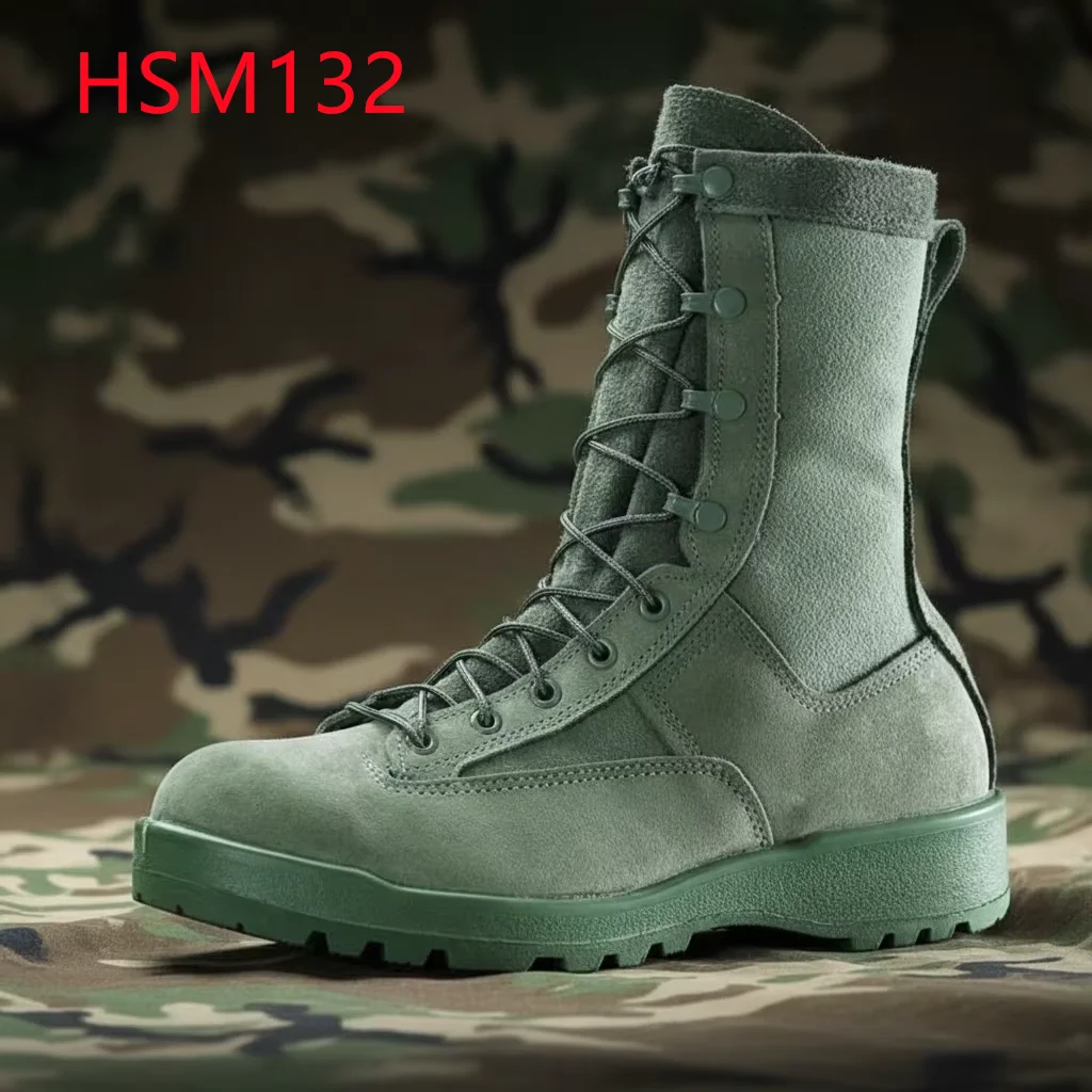 LXG,amphibious Environments Green Hunting Boots in Southeast Asia Low Visibility Jungle Boots with Shockproof Outsole HSM132