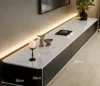 Snow Mountain White Rock Slab + Black Cabinet