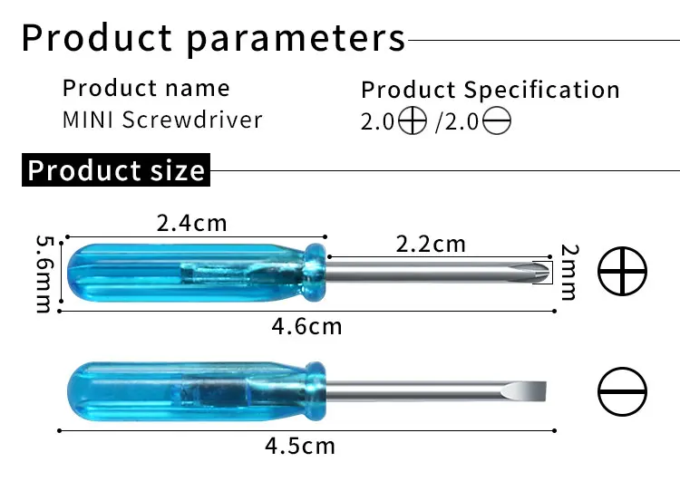 flat head screwdriver sizes