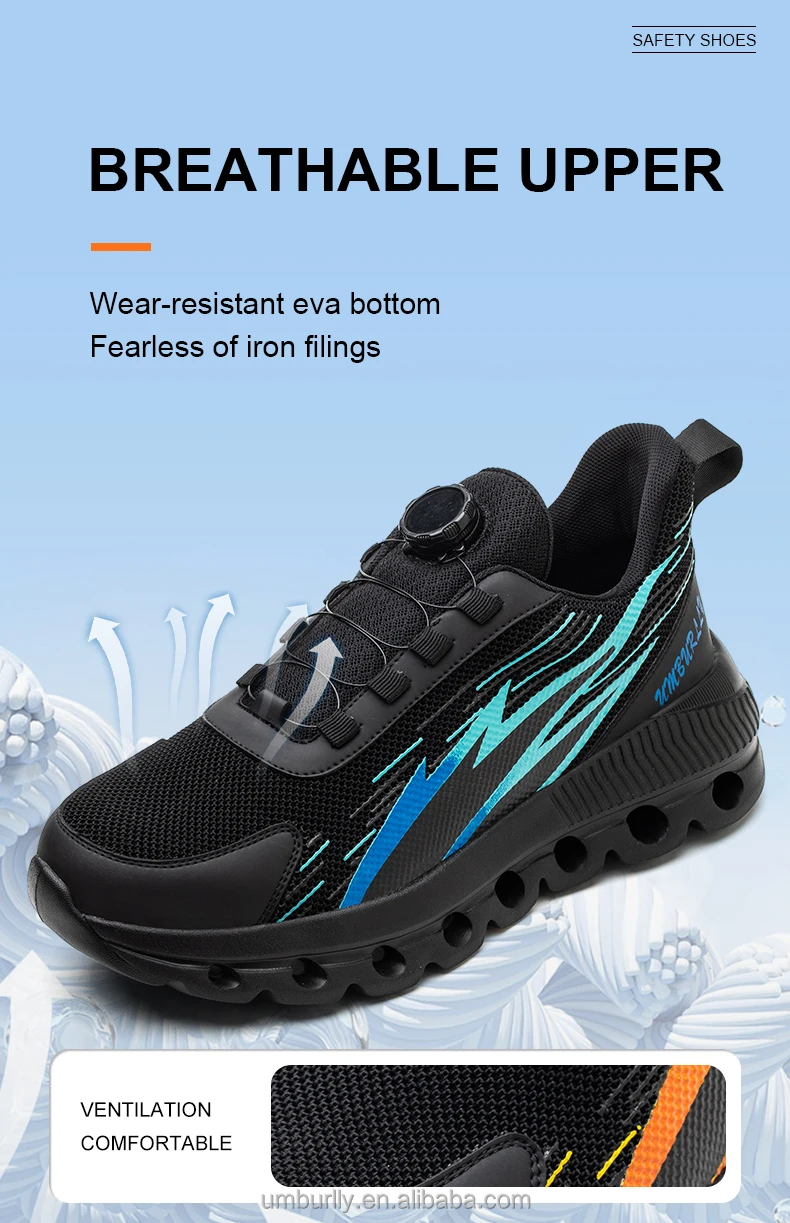 Botas de seguridad sin encaje para trabajo, zapatos de alta calidad