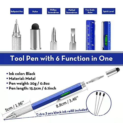 6 in 1  Pen Notebook and Pen Gift Set Multifunctional Screwdriver Tech Pen
