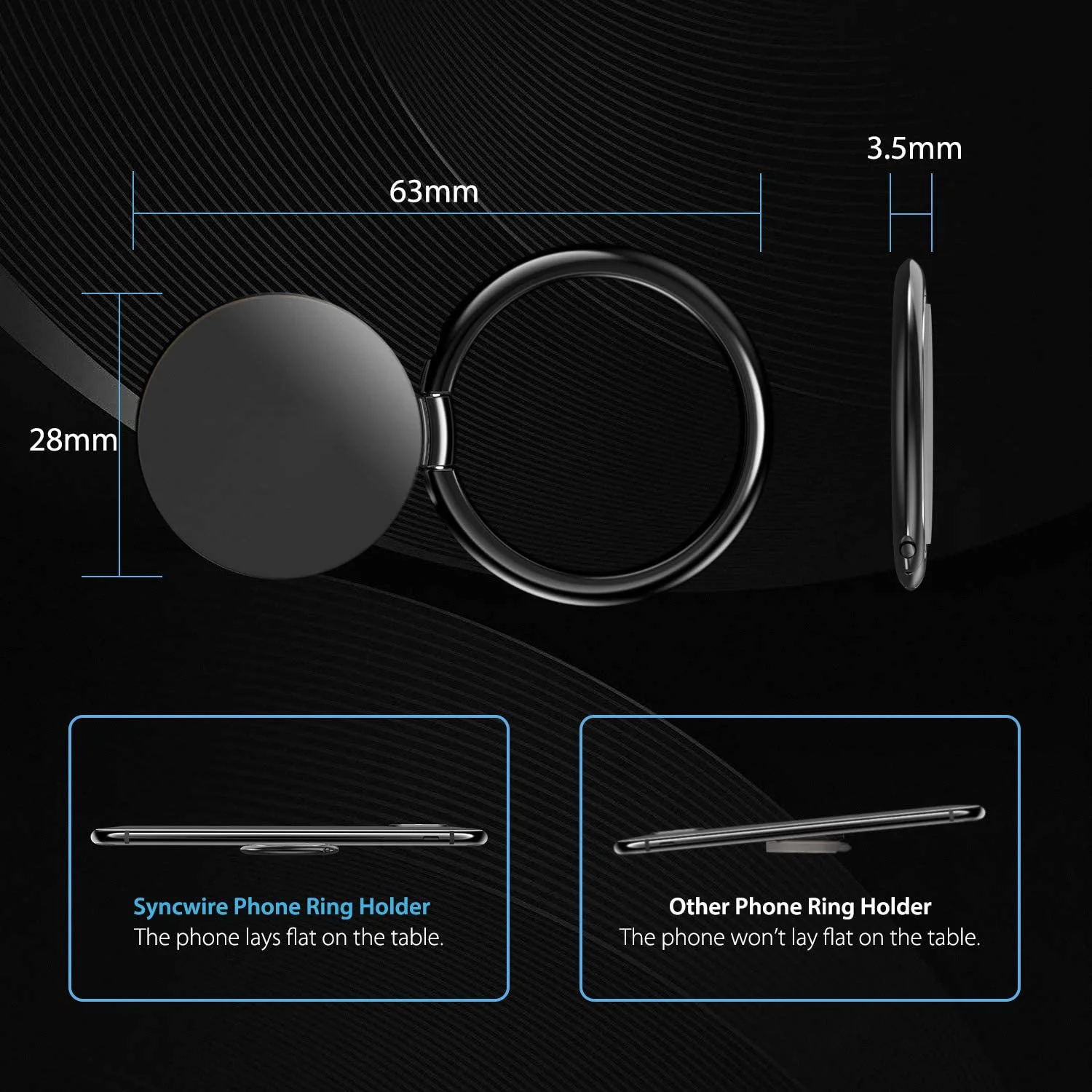 Smartphone Holder Syncwire Phone Ring Holder Diamond Style