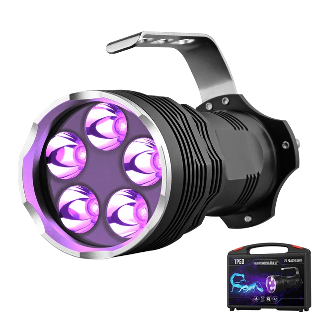 ANEKIM TP50 High Power UV 395nm Flashlight 50W Hunting Scorpion Light, Curing Resin