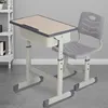 **Conjunto de escritorio elevable tubular y silla - Gris**