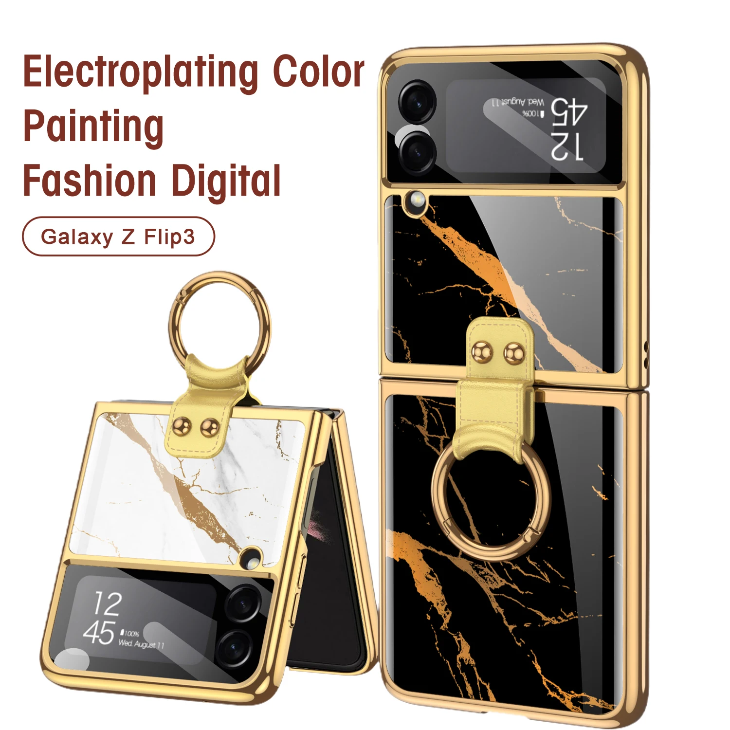 Shockproof Ring Case For Samsung Galaxy Z Flip 4/Flip 3 5G