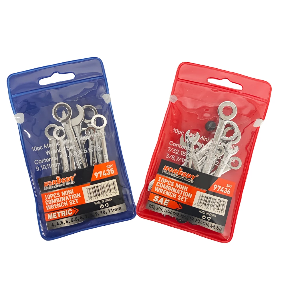 20 Parça Mini Açık Uçlu ve Kutu Uçlu Anahtar Seti Metrik 4-11mm ve