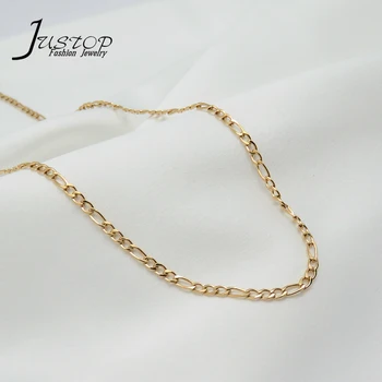 2024 New Arrival Stainless Steel Chain Necklace Jewelry 18K Gold Plated Necklaces Fancy Thin Chain