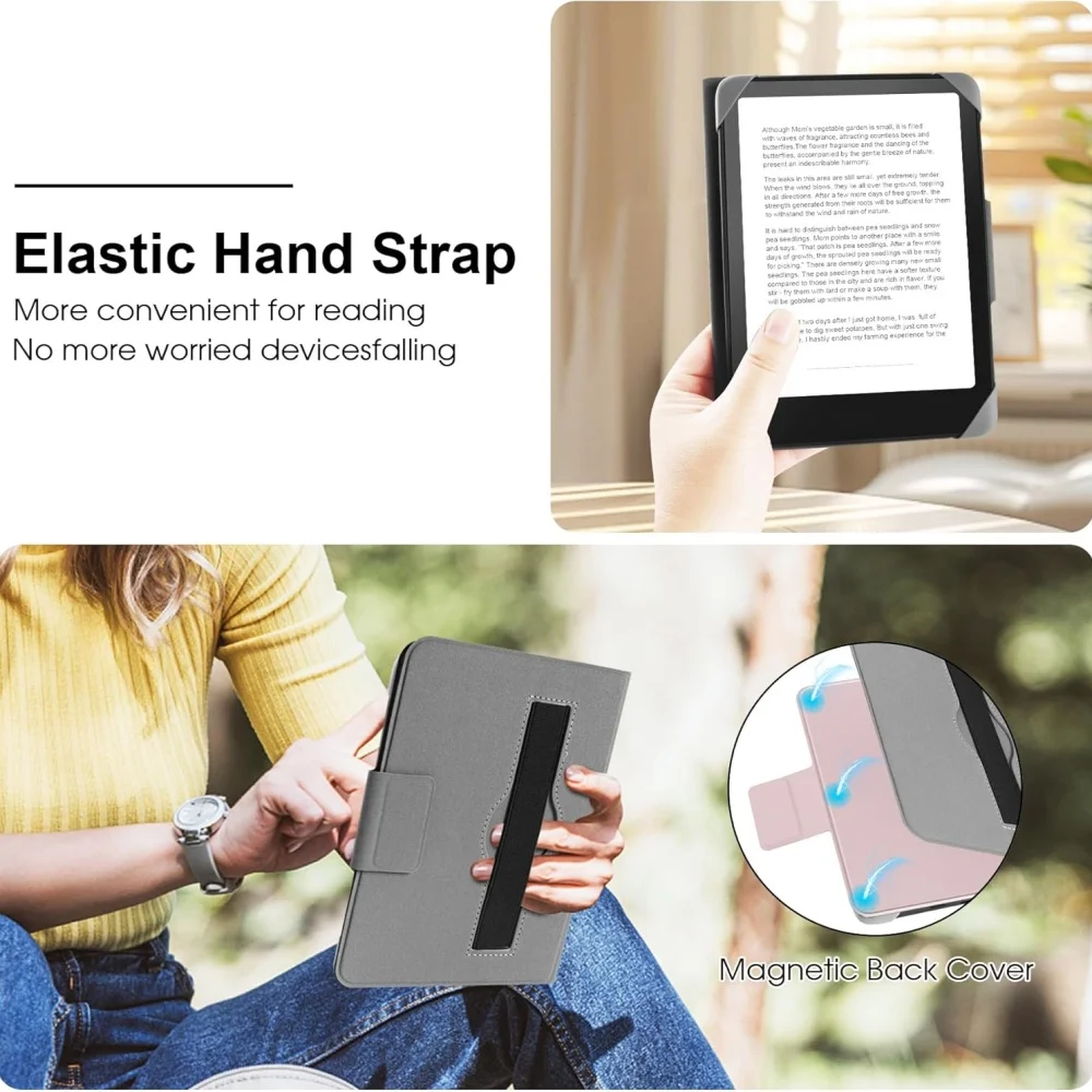 product universal protective case for 68  7 inch e readers for kindle for kobo for paperwhite e reader elastic strap case laudtec-5
