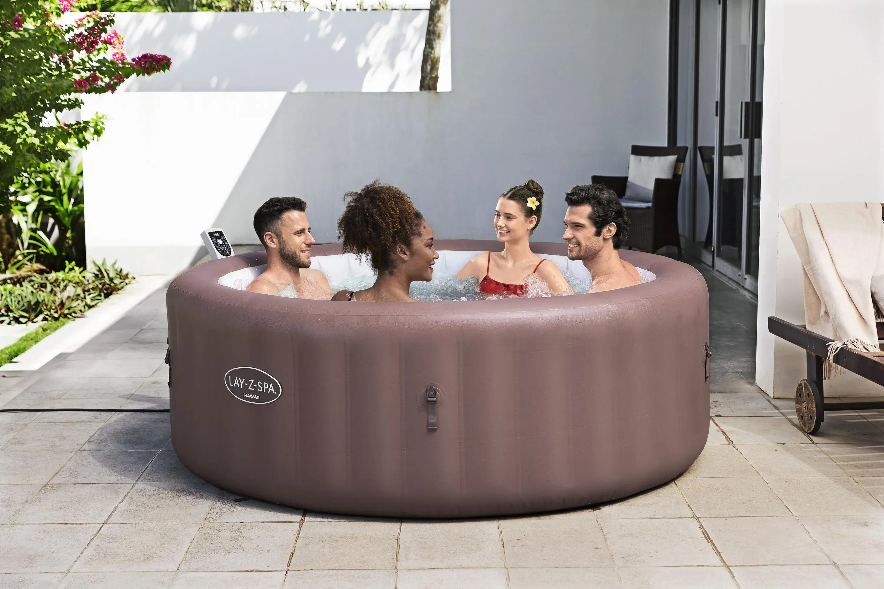 Lay-Z-Spa Hawaii Inflatable Hot Tub 4-6 Person with Smart Control