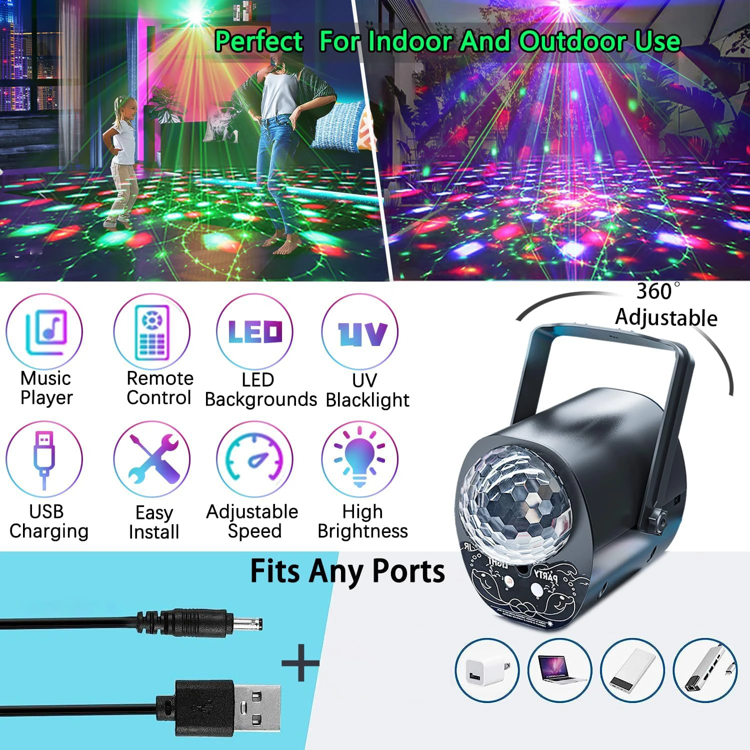 Sound Control 16 Patterns LED Laser Lights Party Disco Dj Lights Beam ...