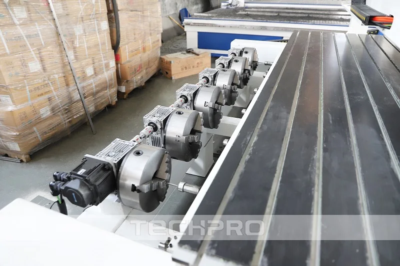 Factory Directly Sale Multi Head 6 Spindle 4 Axis CNC Router Cutting Machine With Rotary Device for Wood Furniture
