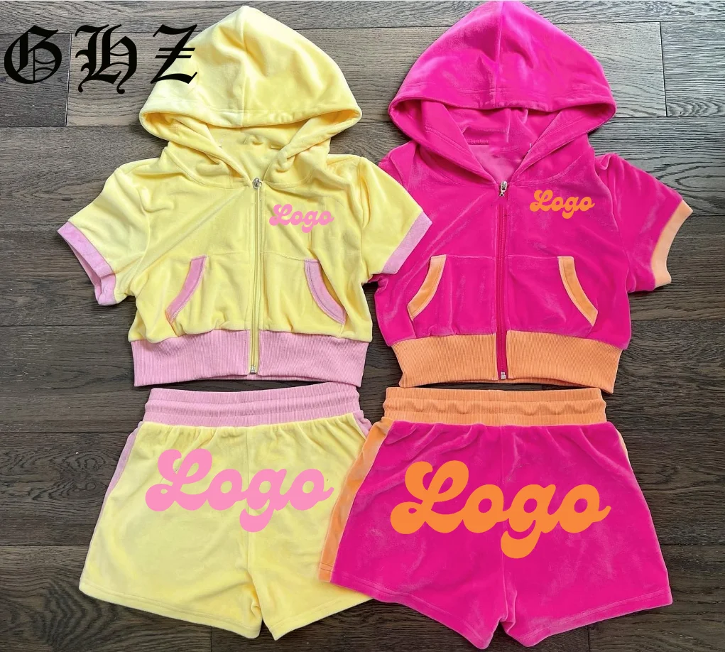 2025 Custom Y2K Summer Clothes for Women Loungewear Velvet