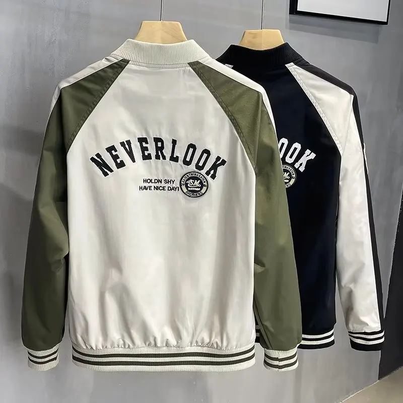 High Quality Men Chenille Embroidery Leather Sleeves Custom Baseball Letterman Varsity Jacket_voghion.com