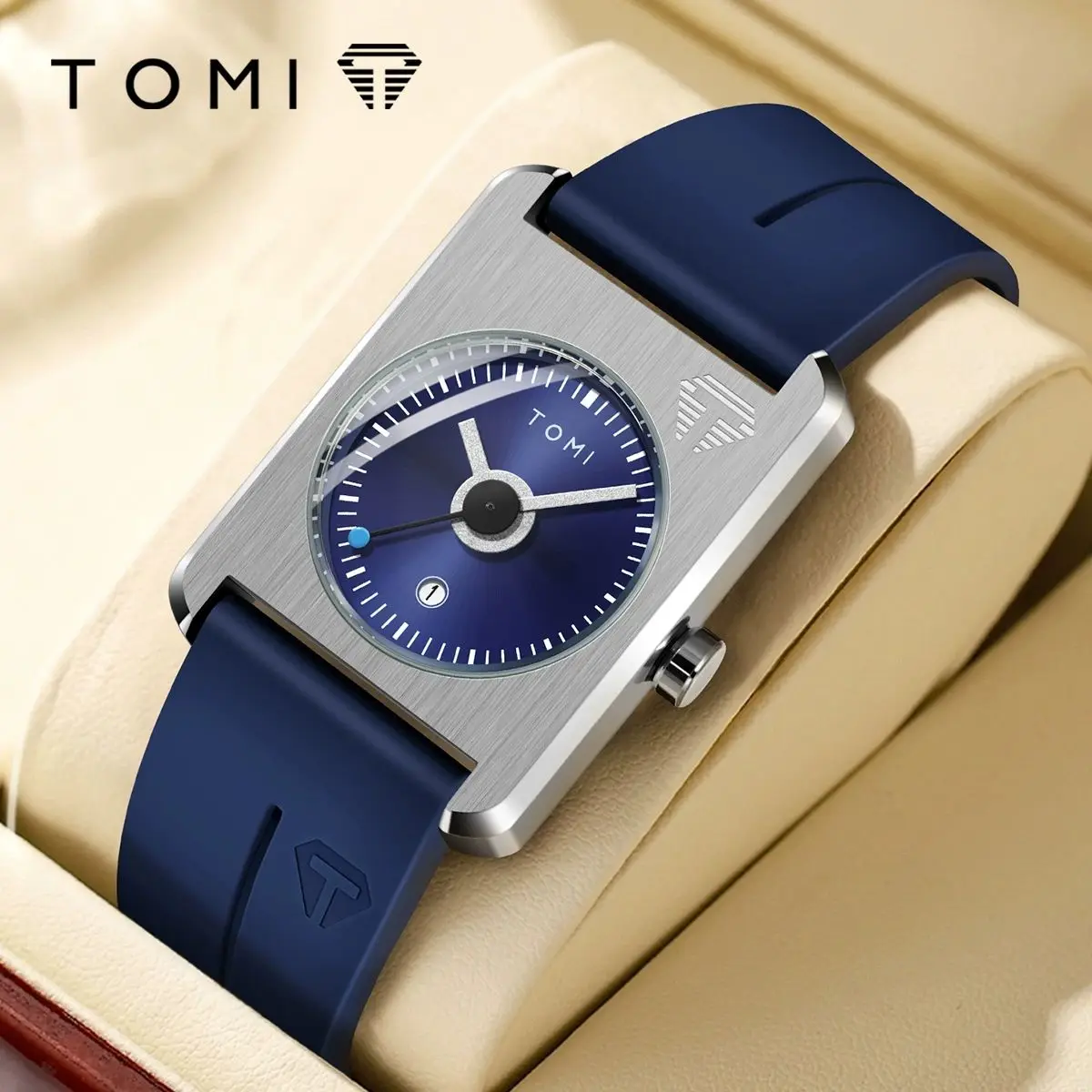 TOMI T022 Men's Fashion Watches Quartz Watches square Small Dial