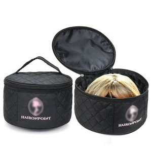 High Quality Waterproof Polyester Portable Lightweight Wig Travel Storage Zipper Case with Custom Logo