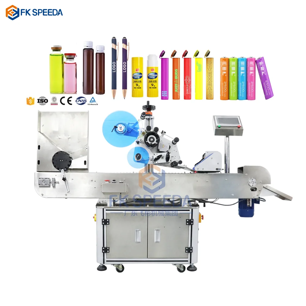 FK807 Automatic High Speed Horizontal Way Small Round Bottle Sausage Labeling Machine