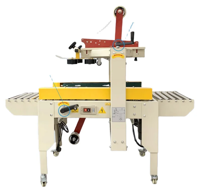 Semi Automatic Case Taper Sealer Packing Auto Box Taping Carton Sealing Machine