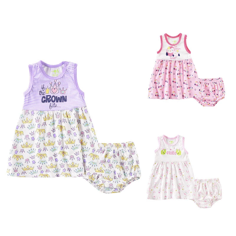 Новейшая детская одежда, хлопковые платья, комплект с шортами, платье для маленьких девочек с изображением кексов