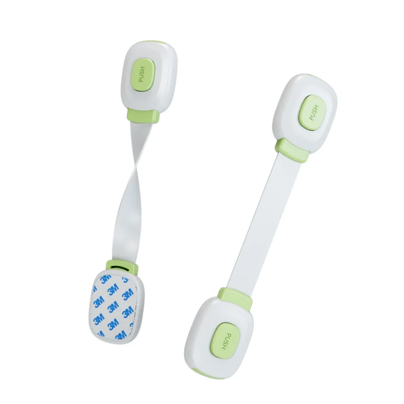 Child Security Safety Strap Locks Easy Installation Flexible and Adjustable Baby Locks for Cabinets and Drawers Toilet Fridge