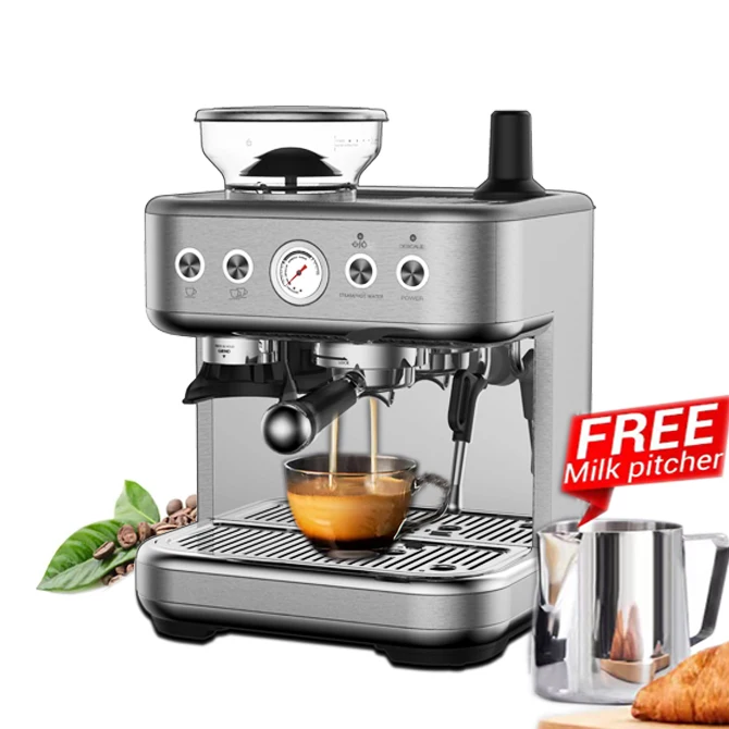 Atomic Coffee Machine with Beans Grinder Bean to Cup Espresso for Restaurant Espresso Machine with Milk Frother