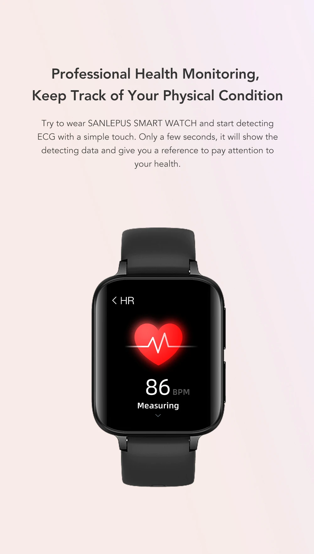 SANLEPUS 2021 Stylish Smart Watch Women Men Waterproof Wristwatch Casual  Smartwatch Heart Rate Monitor For Android Apple Xiaomi - Flynab