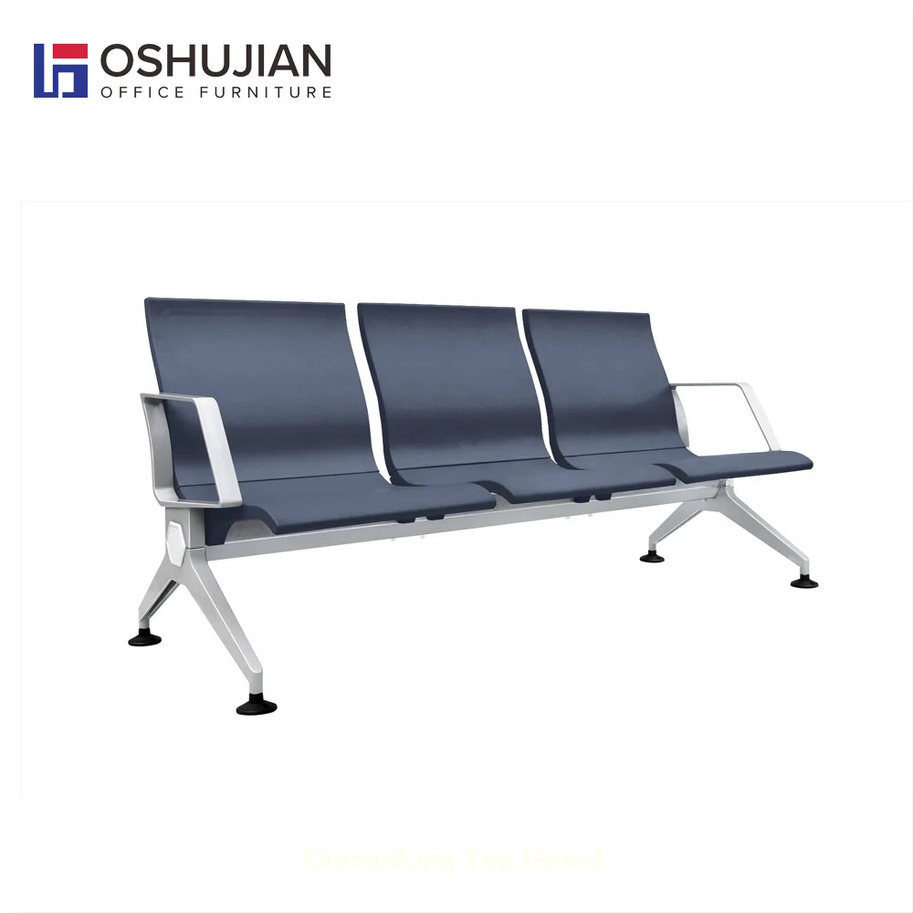 Bench 3-Seater Barber Waiting Chairs for Salon Airport