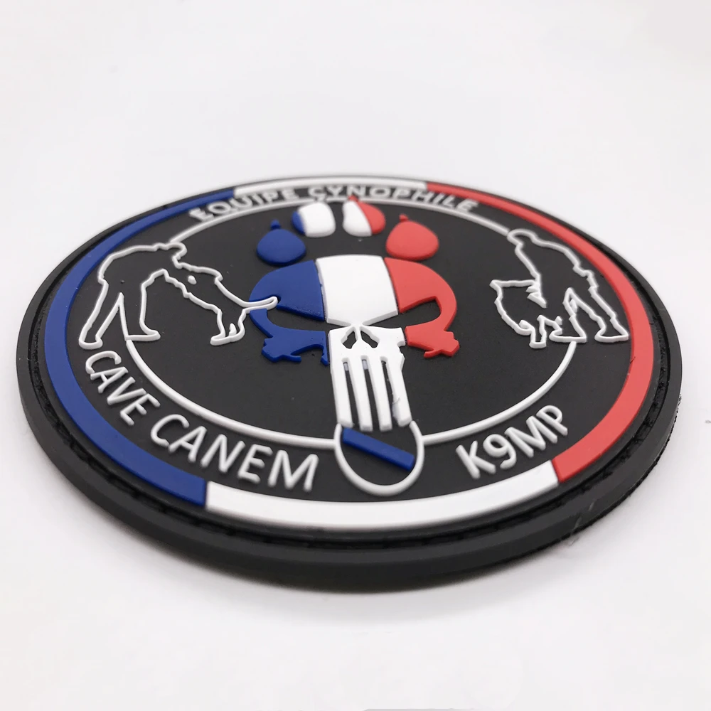 Custom Soft PVC Silicone Patches Heat Transfer Adhesive Backing Durable Rubber 3D Patch for Clothes Garment Hats