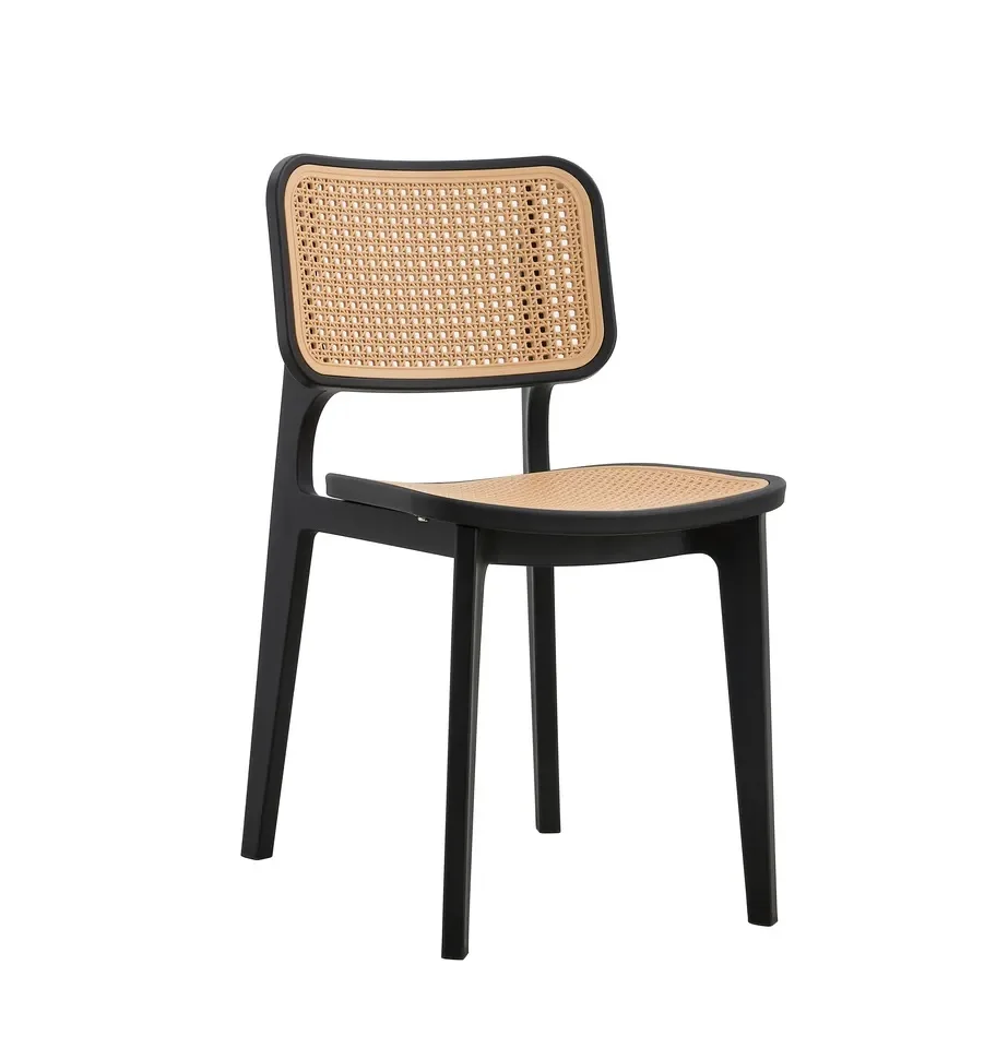 Nordic Stacking Plastic Cane Pp Chair Outdoor Chair Household Restaurant Furniture Pp Cane