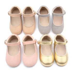 Babyhappy High Quality OEM Children Girl Leather Princess Dress Shoes Kids Buckle Strap Party Mary Jane Shoes