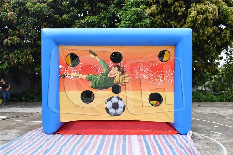 Inflatable Soccer Shootout Game Portable Inflatable Football Shooting Target Post Gate Inflatable Football Goal for Party
