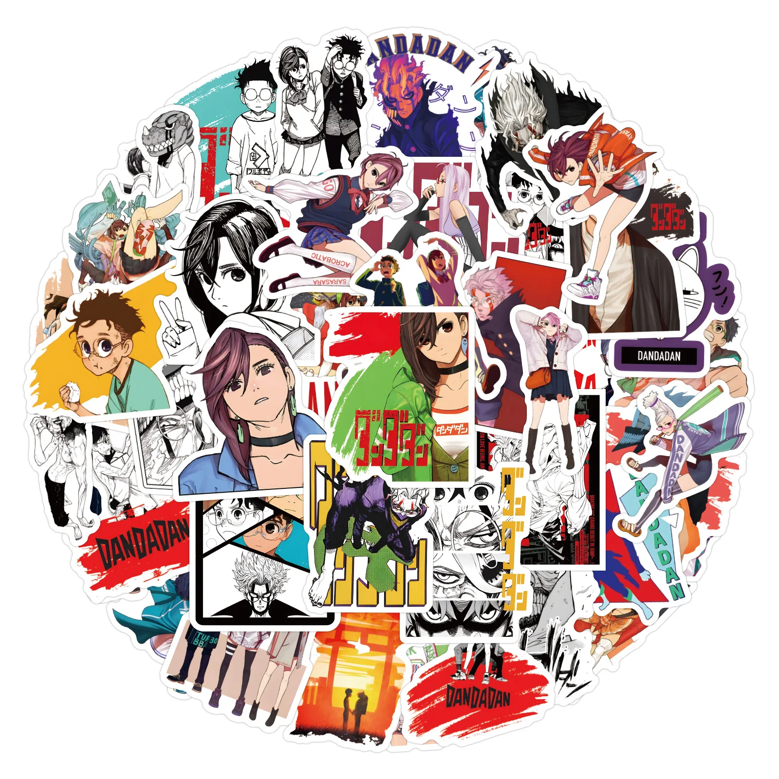55PCS Japanese Funny Manga Decals - DANDADAN Stickers