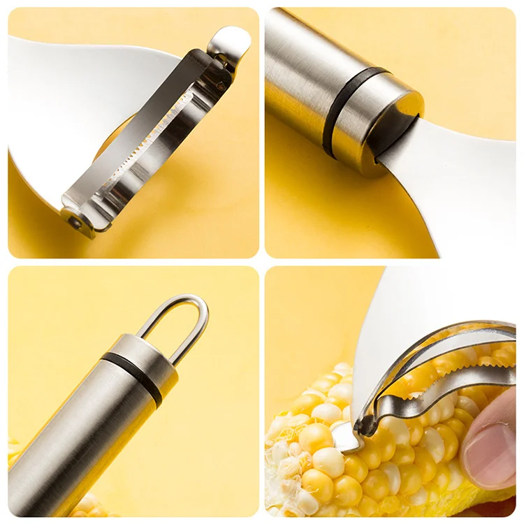Durable Stainless Steel Manual Corn Shaver Peeler Rust-Proof Kitchen Tool for Home Cutte aperçu 3