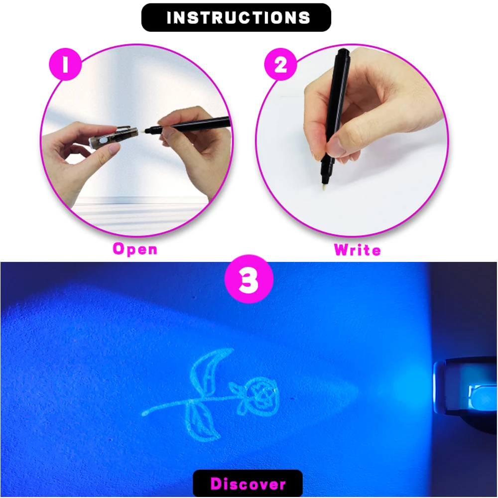 Logo Customized Spy Pens for Kids Invisible Ink Pen with UV Light  Promotional Gifts for Kids - China Invisible Ink Pen, Pen