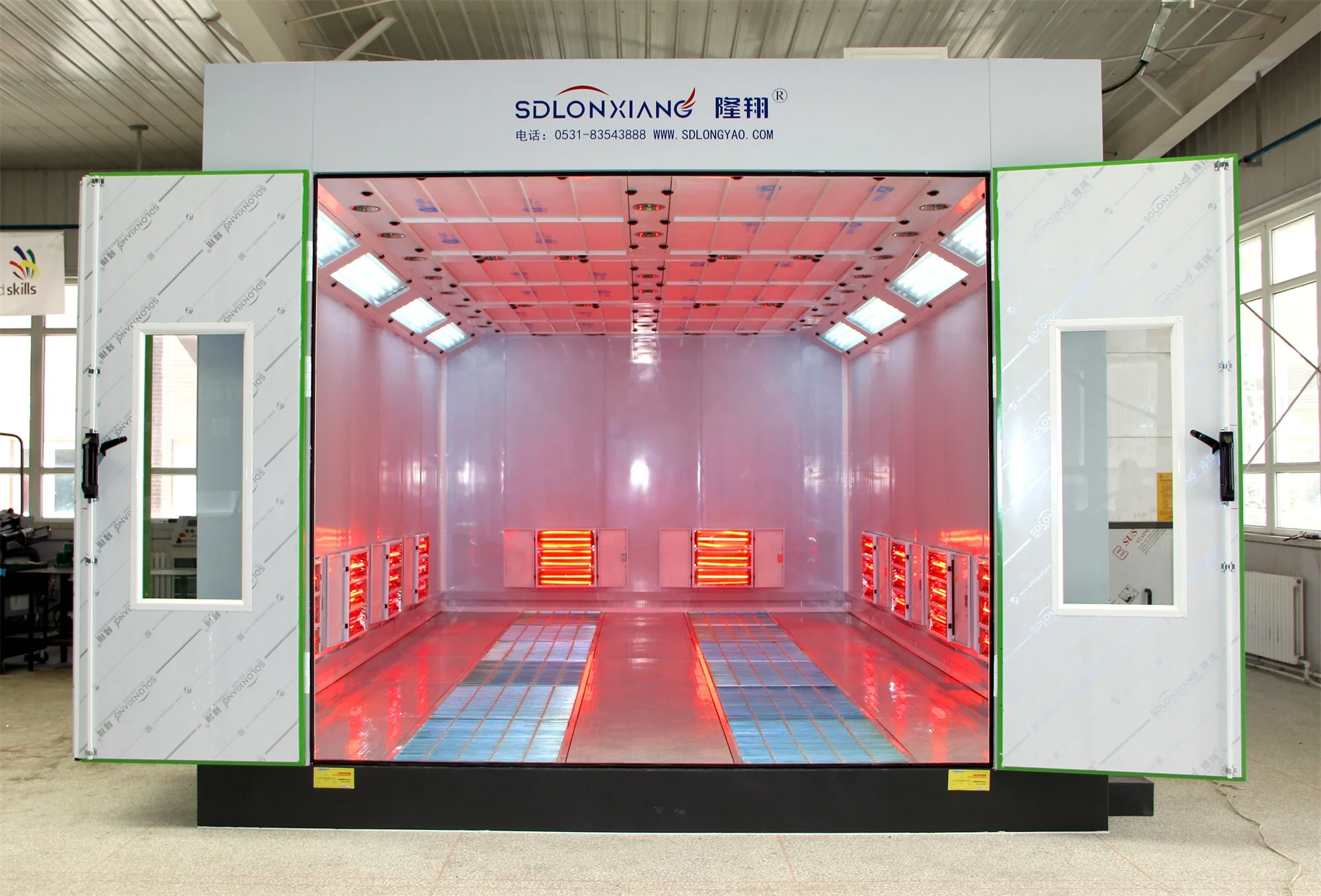 hot selling ordinary electricity heating car spray booth with outlet fan system