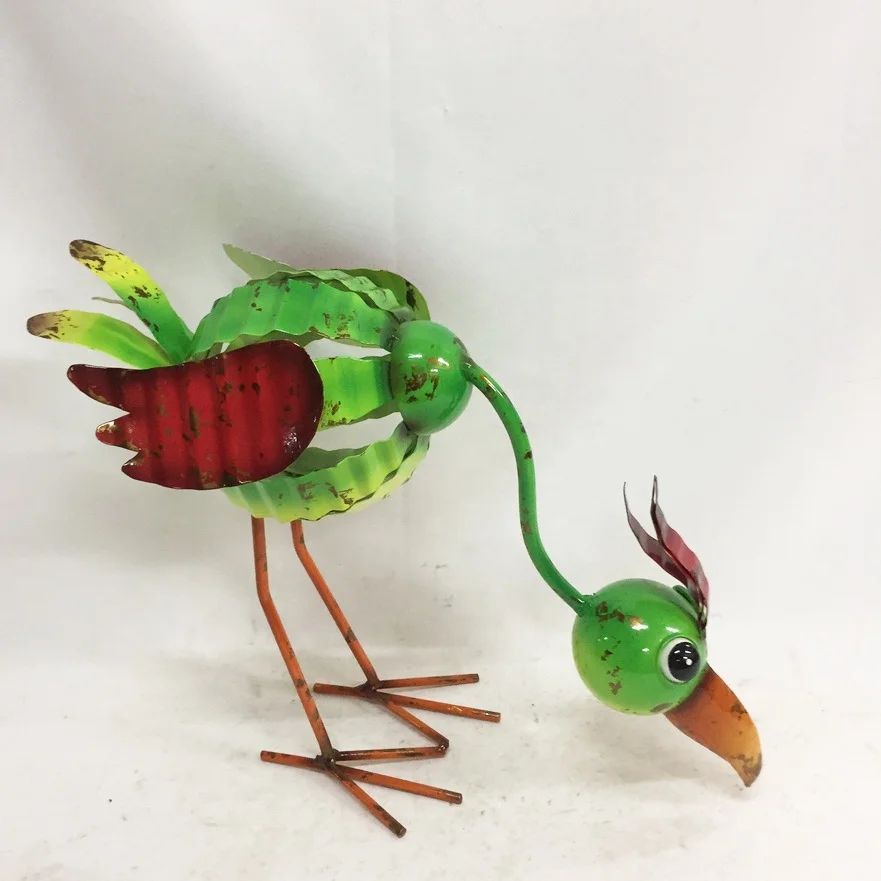 Cartoon-style Metal Bird figurine