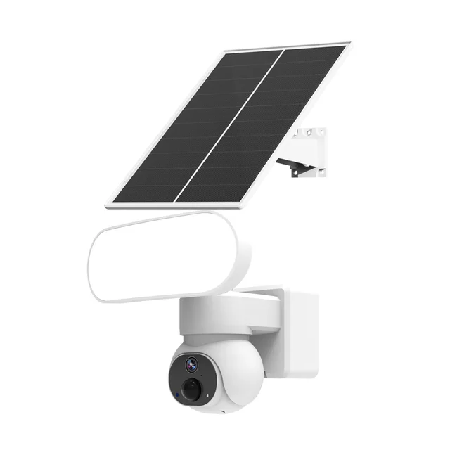 Smart IP Network Wireless Solar CCTV Home Security Camera Flood Light Pan-Tilt 3MP CMOS Sensor Night Vision Cloud SD Card