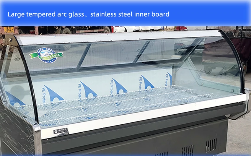 Commercial Cooler Meat Display Chiller Refrigerated Showcase Meat