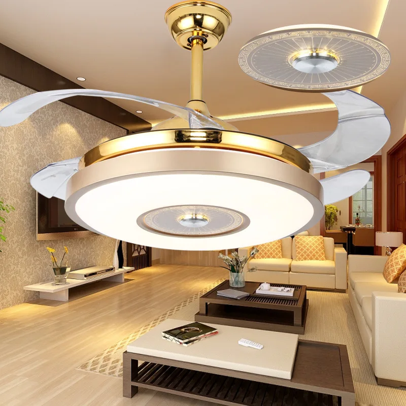 Ceiling fan light and MP3 Bluetooth speaker RGB color changing music ceiling fan