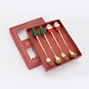 4 pcs Lucky Red Combination 3: Gold Spoon + Fork