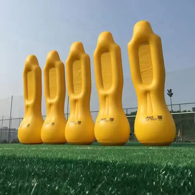 1.75m Pvc Inflatable Sandbag Football Training Goal Keeper Solo Soccer