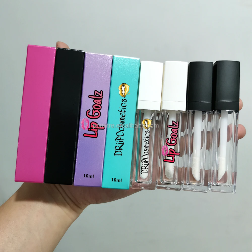 10ml Square New Arrival Custom Logo Empty Lipgloss Containers Lip Gloss ...