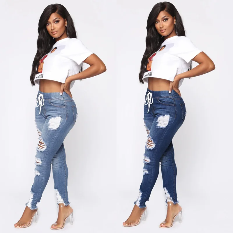 High Waist Women Skinny Jeans 