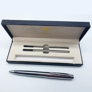 Wholesale Classic Branded Sliver Stainless Steel Metal Ball Pen Premium Engraved Luxury Metal Ballpoint Pen with Custom Logo