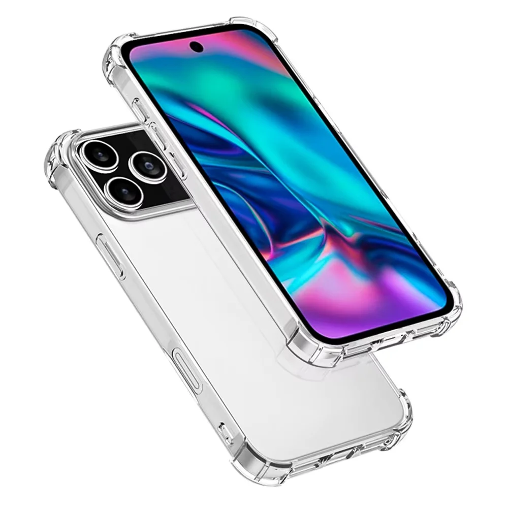 product luxury transparent tpu phone case for iphone 17 pro max air 15 pro max airbags anti shockproof  design mobile phone accessory-4